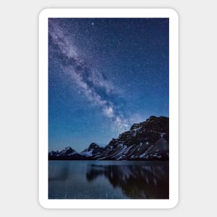 Bow Lake's Dramatic Summer Skies Sticker